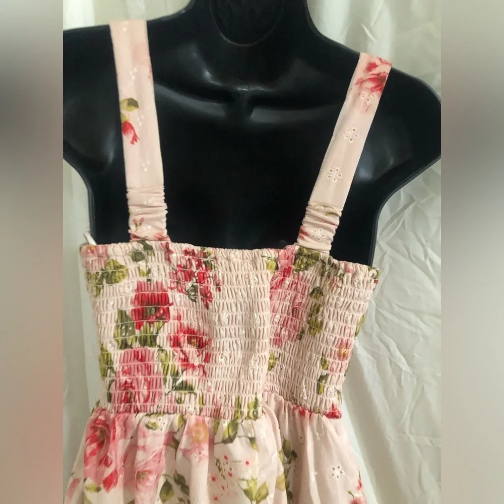 Jessica Simpson red roses eyelet lace fit & flare dress size medium brand new - Picture 10 of 17